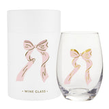 Stemless Wne Glass - Bow