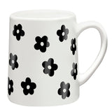 Tapered Mug - Blk Flowers