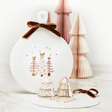 Ceramic Cheese Tray-Trees