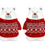 Polar Bear Sweater Salt Shaker Set