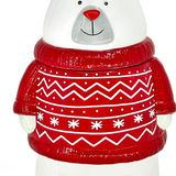 Polar Bear Sweater Cookie Jar