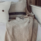 Solid Crinkle Throw - Fawn Beige