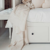 Solid Crinkle Throw - Fawn Beige