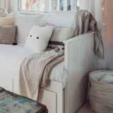 Solid Crinkle Throw - Fawn Beige