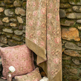 Vintage Rose Velvet Throw