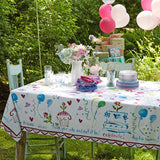 Happy Birthday Watercolour Tablecloth| 53 x 53