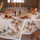 Rooster cream - Tablecloth