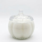 Glass Pumpkin Soy Candle | Pumpkin Spice Cake Scent | 2 Wick Fall Candle