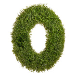32" Iced Oval Sedum Wreath