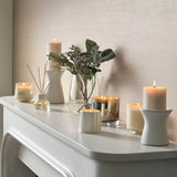 Winter White Baltic Glass Candle