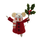 Holly Leaf Wool Mouse