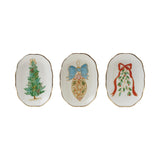 Holiday Stoneware Scalloped Dish