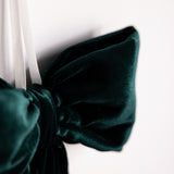 Small Emerald Green Velvet Fabric Bows