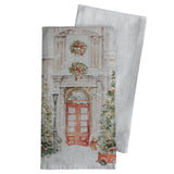 Snowy Doors Tea Towel