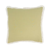 Green Embroidered Floral Pillow