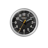 6" Runwell Clock | Chrome/Black