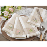 Embroidered Lavender Hemstitch Napkin