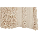 Fringe Stripe Pillow - Down Filled