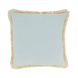 Graceful Embroidered Floral Pillow | Blue
