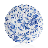 Blue Vintage Floral Scalloped Dinner Plate - 1 Piece