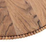 Acacia Wood Beaded Plate