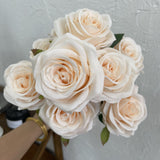 Silk Rose Flower Bunch | 16"t