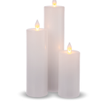 White Wax LED Pillar Candle