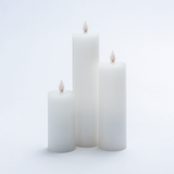 White Wax LED Pillar Candle