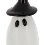 Art Glass Ghost with Witch Hat