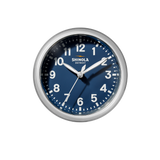 6" Runwell Clock | Chrome/Navy