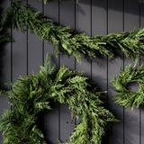 Navy Plum Berry Norfolk Cypress Real Touch Wreath - 24"