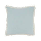 Blue Embroidered Floral Pillow