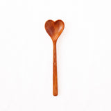 Small Carved Wood Heart Spoon