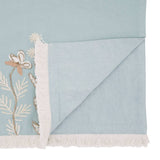 Blue Embroidered Meadow Table Runner