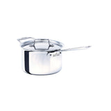 D5 Stainless Polished 5-ply Bonded Cookware; Sauce Pan with lid; 4 quart