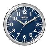 14" Runwell Clock | Chrome/Navy