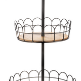 Two-Tier Wirework Loop Pedestal Stand