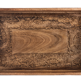Carved Medallion Rectangle Tray (2 pc. set)
