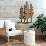 Layered Pine Tree Wall Decor