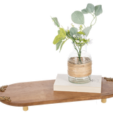 Oval Trays with Branch & Flower Handle