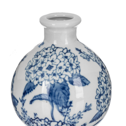 Blue Hydrangea Pattern Vase