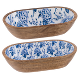 Oval Hydrangea Serving Bowl