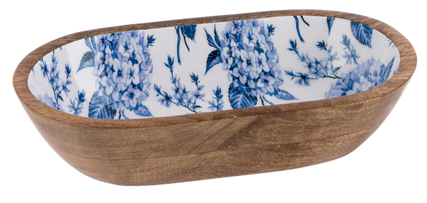 Oval Hydrangea Serving Bowl