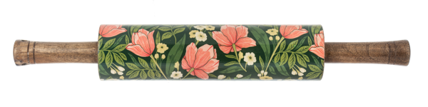 Green Floral Rolling Pin