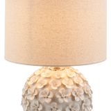 Round Ivory Flower Table Lamp| 100W Max