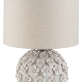 Round Ivory Flower Table Lamp| 100W Max