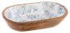 Oval Blue Floral Toile Serving Bowl