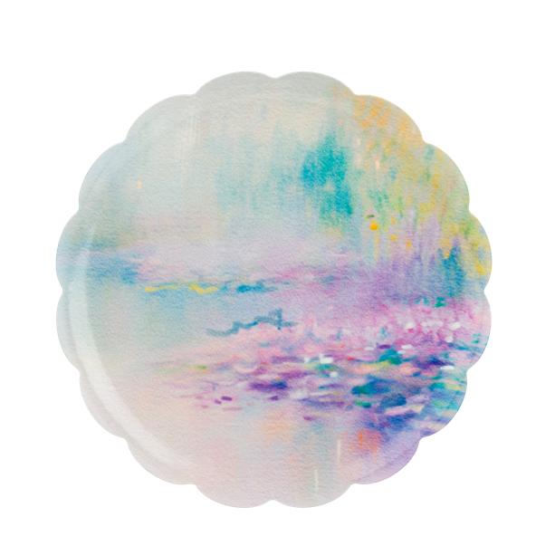 Watercolour Floral Scallop Edge Tray