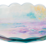 Watercolour Floral Scallop Edge Tray