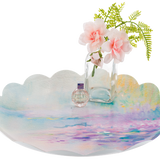 Watercolour Floral Scallop Edge Tray